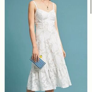 Anthropologie x Tracy Reese Summer Romance white floral dress size 2 petite